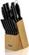 Oster 69529.14 Granger 14 Piece Cutlery Set With Wood Block Black Handles