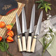 Japanese Sushi Sashimi Chef Knife Kigami(Yellow Steel)-No.2 D-Shape Magnolia Wood Handle Yanagiba 9.5-Inch (240Mm)