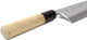 Japanese Sushi Fillet Chef Knife Shiroko(White Steel)-No.2 D-Shape Magnolia Wood Handle Deba 6.5-Inch (165Mm)