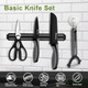 4-Pc Knife Set 6 Inch Santoku Knife 4 Inch Paring Knife Kitchen Scissors Y-Peeler Anti-Rust Coating Razor-Sharp Stainless Steel Chef Knife Set Perfect s For Kitchen