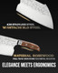 The Cooking Guild Serbian Cleaver Knife - 7.8 Inches - Grizzly Series - Japanese High Carbon Stainless Steel Butcher Knife - Rosewood Handle Meat Cleaver Knife