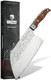 The Cooking Guild Serbian Cleaver Knife - 7.8 Inches - Grizzly Series - Japanese High Carbon Stainless Steel Butcher Knife - Rosewood Handle Meat Cleaver Knife The Cooking Guild Serbian Cleaver Knife - 7.8 Inches - Grizzly Series - Japanese High Carbon Stainless Steel Butcher Knife - Rosewood Handle Meat Cleaver Knife
