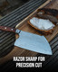 The Cooking Guild Serbian Cleaver Knife - 7.8 Inches - Grizzly Series - Japanese High Carbon Stainless Steel Butcher Knife - Rosewood Handle Meat Cleaver Knife The Cooking Guild Serbian Cleaver Knife - 7.8 Inches - Grizzly Series - Japanese High Carbon Stainless Steel Butcher Knife - Rosewood Handle Meat Cleaver Knife