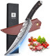 Tivoli Meat Cleaver Knife Hand Forged Full Tang Butcher Knife For Meat Cutting High Carbon Steel Viking Knife With Sheath For Kitchen Outdoor Camping Bbq Father'S Day Christmas Men Women