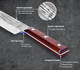 Tombro Chef Knife 8.15" Forged Bunka Sashimi Knife High Carbon Steel Kiritsuke Kitchen Knife With Octagonal Wooden Handle Professional For Cooking In Kitchen Restaurant