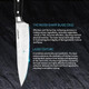 Tonife Chef'S Knife High Carbon Stainless Steel Kitchen Knife 13.07‘’ 6.56Oz Long-Term Use And Maintenance Corrosion-Resistant Long-Lasting