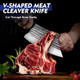 2Pcs Butcher Cleaver Knife Set- Serbian Chef Knife & Heavy Duty Meat Cleaver Hand Forged Meat Cutting Chopping Knives For Home Outdoor Cooking Camping Bbq