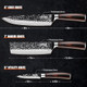 3Pcs Chef Knife Hand Forged High Carbon Stainless Steel Japanese Knife Sets Ultra Sharp Professional Kitchen Knife Sets With Wood Ergonomic Handle