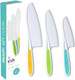 Tovla Jr. Knives For Kids 3-Piece Kitchen Cooking And Baking Knife Set: Montessori Children'S Knives In 3 Sizes & Colors/Firm Grip Serrated Edges Bpa- Kids' Toddler Knives (Colors Vary)