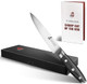 Tuo Utility Knife - 5 Inch Kitchen Chefs Knife - Meat Fruit Vegetable Knife Paring Knife - German Hc Steel - Full Tang Pakkawood Handle - Black Hawk Series With Box