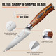 Tuo Paring Knife 4 Inch Peeling Knife High Carbon German Stainless Steel Rust Resistant Kitchen Cutlery Luxurious Box Included - Fiery Phoenix Series