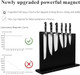 Unihrpa Magnetic Knife Holder Black Acacia Wooden Double Sided Magnetic Knife Block Magnetic Universal Stands With Strong Enhanced Magnets Knife Strip 16 X 12 In Knife Display Rack For Kitchen