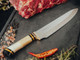 Zakharov Handmade Stainless Steel Knives – Chef Meat & Butcher Blades Wooden/Bone Handles – Ideal For Cutting & Slicing Box Included Made In Brazil (Bone Handle 8 Inches)
