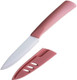 Ceramic Knife Fruit And Vegetable Peeler Household Sharp Multi-Purpose Kitchen Chef Knife With Protective Sheath 4 Inch (Pink)