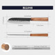 Santoku Knife - 7 Inch Japanese Knife German High Carbon Stainless Steel En1.4116 Professional Cooking Knife Ultra Sharp Meat & Sushi Knife Kitchen Gadgets - With Sheath & Case