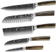 Damascus Kitchen Knives Set Of 5 – Razor-Sharp Steel Laser-Cut Damascus Pattern Includes Chef Knife Santoku Nakari & Paring Knife For Precision Cutting In Home Or Professional Kitchens Damascus Kitchen Knives Set Of 5 – Razor-Sharp Steel Laser-Cut Damascus Pattern Includes Chef Knife Santoku Nakari & Paring Knife For Precision Cutting In Home Or Professional Kitchens