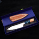Master Kitchen Knife - 8 Inch - Premium Steel - Celestial Resin & Wood Handle - Razor Sharp - Kitchen Cooking Chef'S Knife - Leather Sheath.