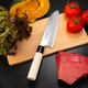 Tetsuhiro 7-Inch Santoku Knife – Japanese Stainless Steel Kitchen Knife – Sharp Chef Knife With Natural Wood Handle – Easy To Use For Everyday Cooking