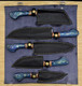 Handmade 5 Pieces Set Knife Hand Forged Kitchen Set Damascus Steel Knives Item For Herfine Tool Professional Chef Knives Set Vegetable Meat Cooking Knife With Blue Solid Wood Handle