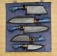 Handmade 5 Pieces Set Knife Hand Forged Kitchen Set Damascus Steel Knives Item For Herfine Tool Professional Chef Knives Set Vegetable Meat Cooking Knife With Blue Solid Wood Handle Handmade 5 Pieces Set Knife Hand Forged Kitchen Set Damascus Steel Knives Item For Herfine Tool Professional Chef Knives Set Vegetable Meat Cooking Knife With Blue Solid Wood Handle