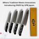 Japanese Chef Knife 7 Inch Gyuto By Enzo Hand Forged Tsubame Sanjyo Stainless Steel Light Weight Wear/Corrosion Resistance 11.8 Inch Total Length