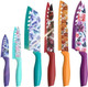Knife Set 12-Piece Kitchen Knife Set Nonstick Coated Professional Kitchen Cutlery Set For Chef Cooking Camping Outdoor