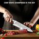 8" Super Sharp Professional Chef'S Knife In Box Premium Carbon Stainless Steel Sharp Chef Knife With Ergonomic Wooden Handle 8 Inch Pro Kitchen Knife As A Best