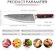 Damascus Chef Knife 8 Inch Professional Japanese Kitchen Knives Sharp High Carbon Super Steel With Ergonomic Pakkawood Handles Elegant Box Packaging
