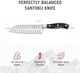 Victorinox Grand Maitre Santoku Knife - Ergonomic Sharp Chopping Knife For Kitchen Essentials - Black Handle Granton Edge 7"