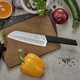 Victorinox Swiss Modern Santoku Knife - Sharp Kitchen Knife For Dicing Slicing & Mincing - Premium Kitchen Accessories - Black Handle 7"