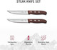 Victorinox Grand Maitre Steak Knives - Premium Meat Knives With Ergonomic Handle - Modern Cooking Knives - Exceptional Kitchen Accessories - Wood Handle Straight Edge 2-Piece Set