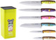 Knife Set Vituer 7Pcs Stainless Steel Kitchen Knife Block Set Dishwasher Safe (Stylish Animal Characters)
