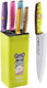 Knife Set Vituer 7Pcs Stainless Steel Kitchen Knife Block Set Dishwasher Safe (Stylish Animal Characters)