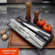 5-Piece Stainless Steel Chef Knives Set - Ultra-Sharp Ergonomic Handles - Precise Cutting Meat Veggies Fruits - Home & Pro Use Dishwasher Safe Rust-Resistant With Sheath