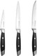 3-Piece Kitchen Knife Setfruit Knife Setprecision Forged High-Carbon Stainless Steel Black Ergonomic Handle 3.5" & 5" Straight & Serrated Edge