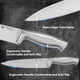 Wanbasion 14Pcs Kitchen Knife Block Set With Sharpener Sharp Kitchen Knives Set With Block Stainless Steel Knife Set With Block Dishwasher Safe Silver