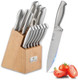 Wanbasion 14Pcs Kitchen Knife Block Set With Sharpener Sharp Kitchen Knives Set With Block Stainless Steel Knife Set With Block Dishwasher Safe Silver Wanbasion 14Pcs Kitchen Knife Block Set With Sharpener Sharp Kitchen Knives Set With Block Stainless Steel Knife Set With Block Dishwasher Safe Silver