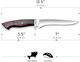Warivo 12.5-Inch Boning Knife With Sheath High Carbon Steel Sharp Fillet Knife For Fish Ergonomic Rosewood Handle Deboning Knife For Meat Cutting Trimming Filleting Kitchen And Outdoor