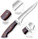 Warivo 12.5-Inch Boning Knife With Sheath High Carbon Steel Sharp Fillet Knife For Fish Ergonomic Rosewood Handle Deboning Knife For Meat Cutting Trimming Filleting Kitchen And Outdoor