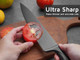 Wellstar Chef Knife With Sheath Sharp Kitchen Knife 8 Inch Black Cooking Knives With German Hc Steel
