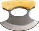 Wild Turkey Handmade Chef Kitchen Alaskan Ulu Knife Crescent Blade Bone Handle (Wt)