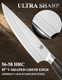 Wildmok Professional Knife Set 5 Pieces Kitchen Knife Set German Stainless Steel Chef Knife Set With Box Black Pakkawood Handle