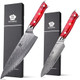 Wildmok Chef Knife And Kitchen Utility Knife Chef Knife8 Inch Damascus Japanese Chef Knife Kitchen Utility Knife 5 Inch