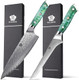 Wildmok Chef Knife And Boning Knife 8 Inch Damascus Japanese Chef Knife Additional 7 Inch Damascus Boning Knife