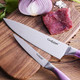 Premium Kitchen Knife 8" Chef Knife Sharp Stainless Steel Blade Beautiful Purple Handle Peeler Utility Paring Vegetable And Peeling (8 Inch)