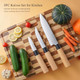 Kitchen Knife Set Of 3 Japanese Knives Set Include Paring Utility Chef Knife With Oak Handle Sharp Stainless Steel Small Knife Set For Kitchen Apartment Dormitory For Men Women (3Pc)
