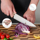 Kitchen Knife Set 8-Pieces Knife Set With Block And Sharpener Sharp Stainless Steel Chef Knife Block Set Knives Set For Kitchen Home Apartment Dormitory s For Mom Women (Black)
