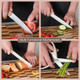 Kitchen Knife Set 8-Pieces Knife Set With Block And Sharpener Sharp Stainless Steel Chef Knife Block Set Knives Set For Kitchen Home Apartment Dormitory s For Mom Women (Black)