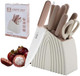 Kitchen Knife Set 8-Pieces Knife Set With Block And Sharpener Sharp Stainless Steel Chef Knife Block Set Knives Set For Kitchen Home Apartment Dormitory s For Mom Women (Black) Kitchen Knife Set 8-Pieces Knife Set With Block And Sharpener Sharp Stainless Steel Chef Knife Block Set Knives Set For Kitchen Home Apartment Dormitory s For Mom Women (Black)
