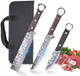 Butcher Chef Knife Set With Bag，Heavy Duty Bone Chopper High Carbon Steel Meat Cleaver For Meat Cutting Processinghand Forged Boning Carving Knives，Outdoor Bbq Camping Knife (5 Butcher Knife Set)